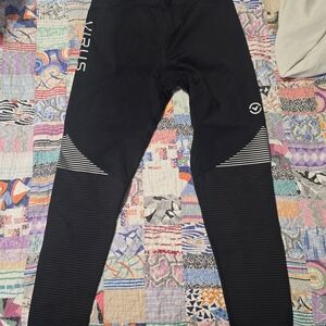 Virus Black Leggings with White Accents